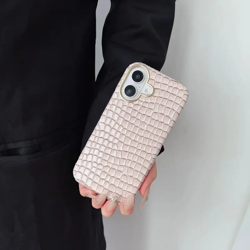 Exquisite Crocodile Leather Textured iPhone Case