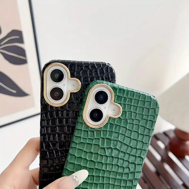 Exquisite Crocodile Leather Textured iPhone Case