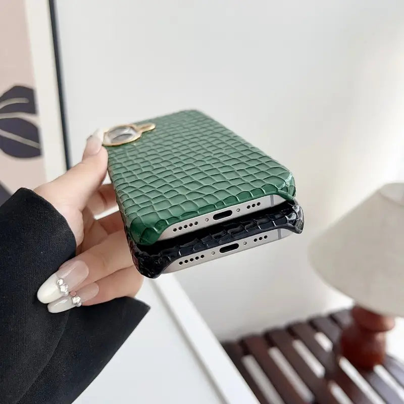 Exquisite Crocodile Leather Textured iPhone Case