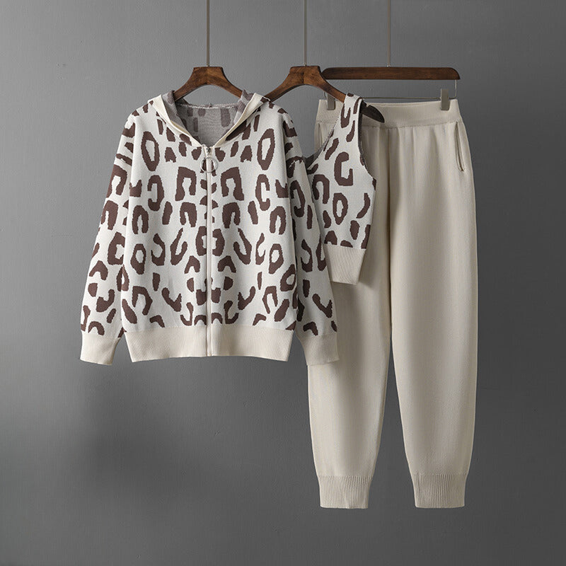 Hailey™ | Classic Leopard Print Knit Set