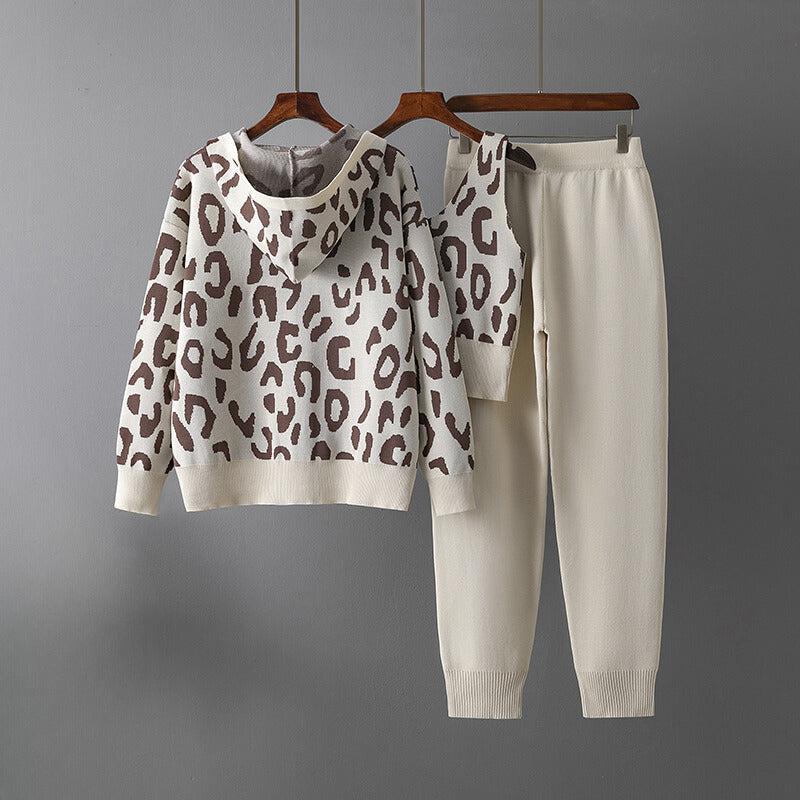 Hailey™ | Classic Leopard Print Knit Set