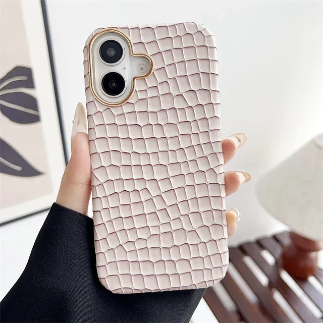 Exquisite Crocodile Leather Textured iPhone Case