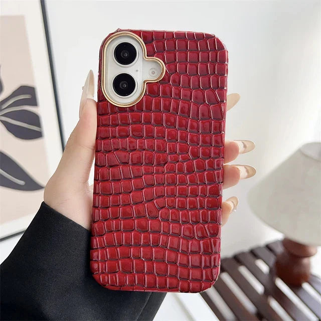 Exquisite Crocodile Leather Textured iPhone Case