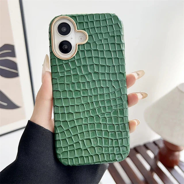 Exquisite Crocodile Leather Textured iPhone Case
