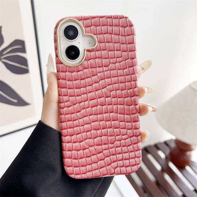 Exquisite Crocodile Leather Textured iPhone Case