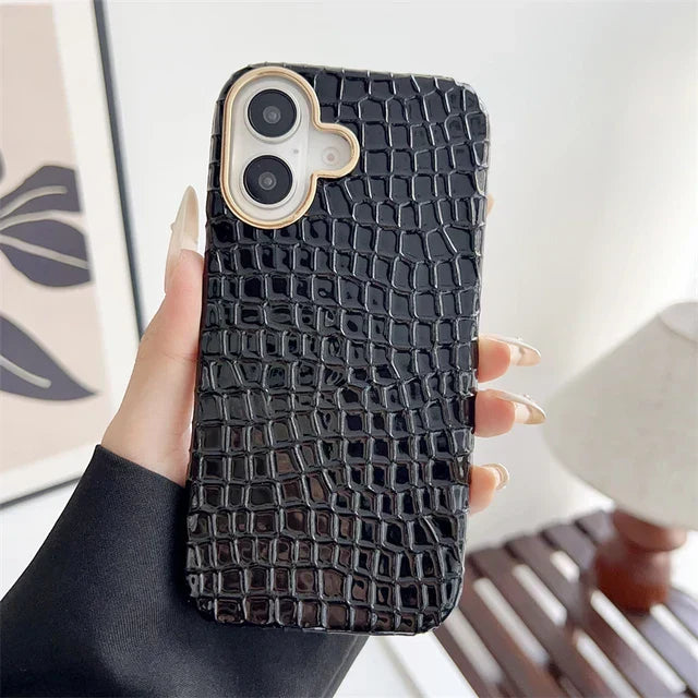 Exquisite Crocodile Leather Textured iPhone Case