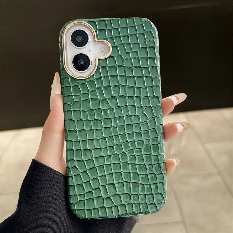Exquisite Crocodile Leather Textured iPhone Case