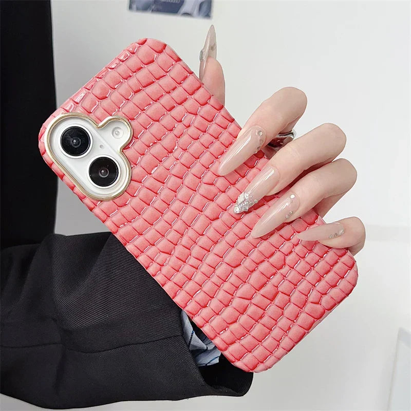 Exquisite Crocodile Leather Textured iPhone Case