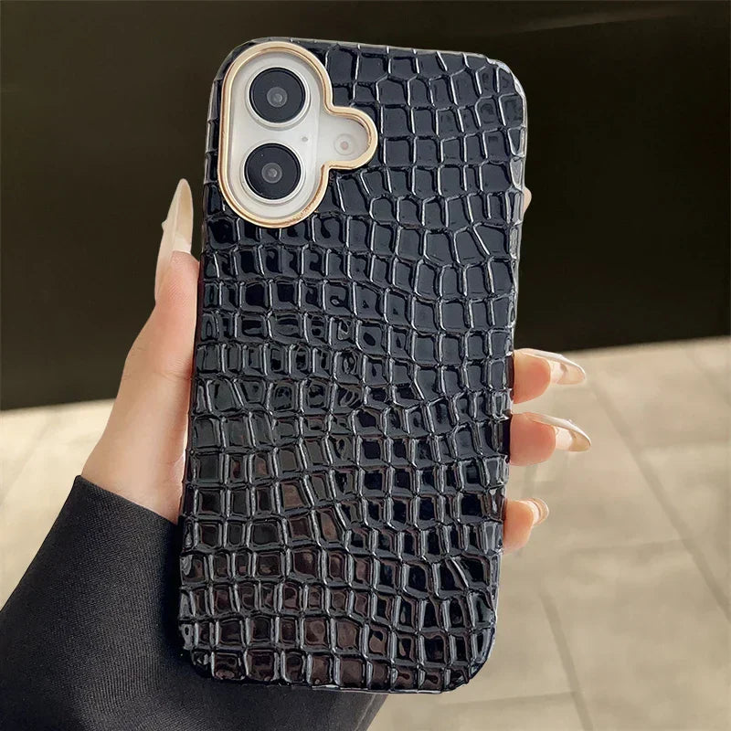 Exquisite Crocodile Leather Textured iPhone Case