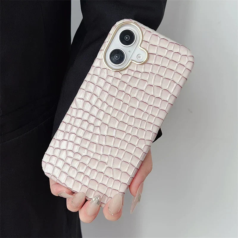 Exquisite Crocodile Leather Textured iPhone Case