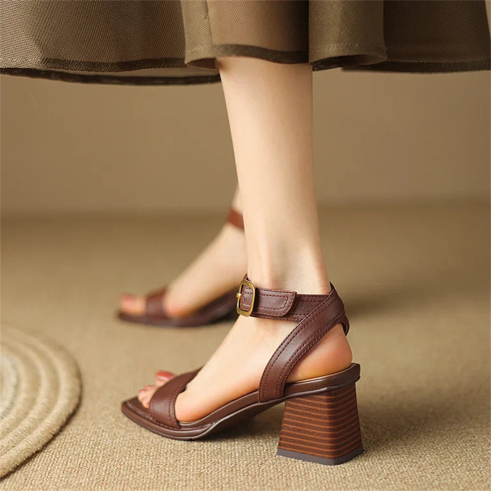 Savona Genuine Leather Heels