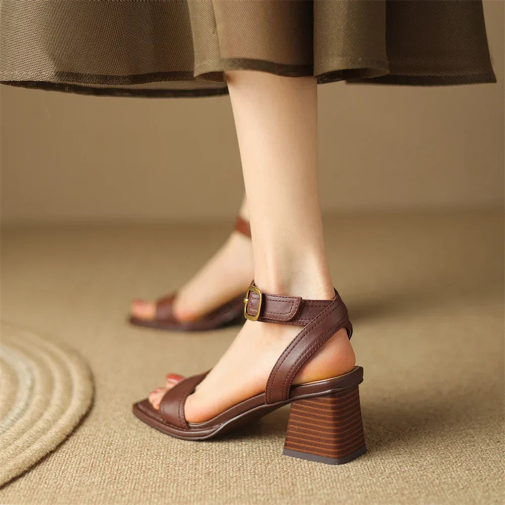 Savona Genuine Leather Heels