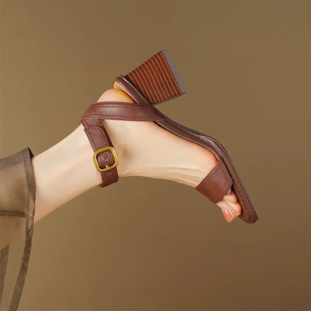 Savona Genuine Leather Heels