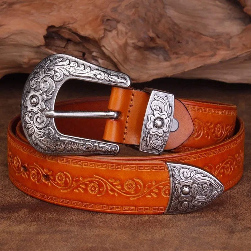Sawyer™ | Western Leather Cowboy Belt