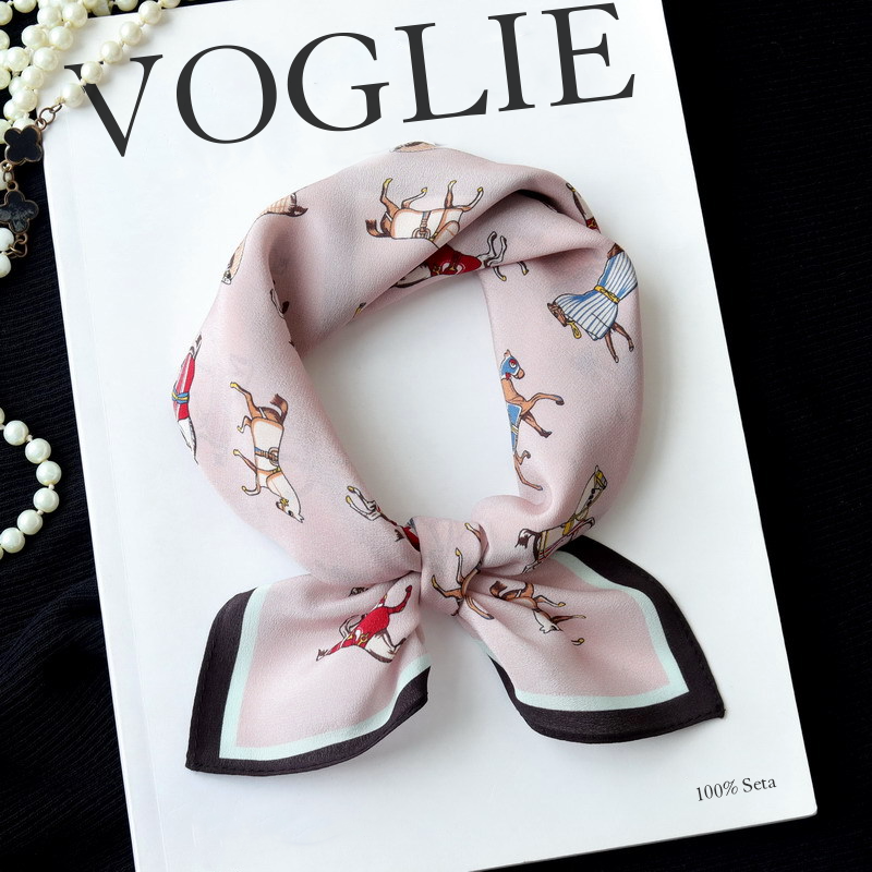 Katie™ | Premium Pink Silk Scarf